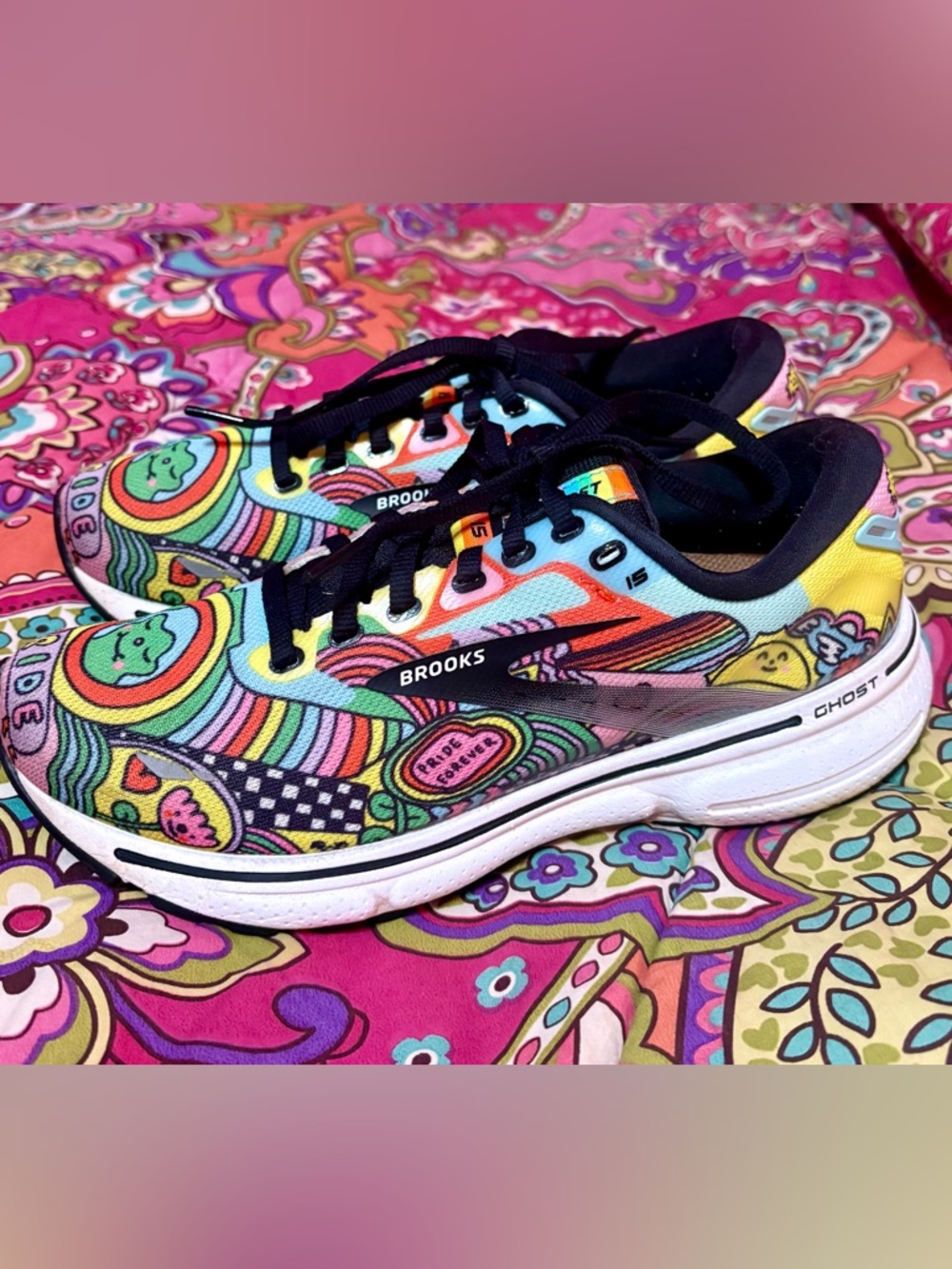 Brooks Run Proud Collection Ghost 15 Pride Running Shoes Sz. 7